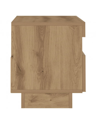 Mobile TV con Luci LED Artigianale 80x35x40cm Legno Multistrato