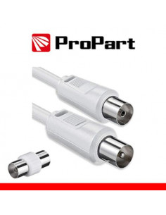 PROPART CAVO ANTENNA TV IEC 2M SP-PR + ADATTAT. SP-SP BIANCO