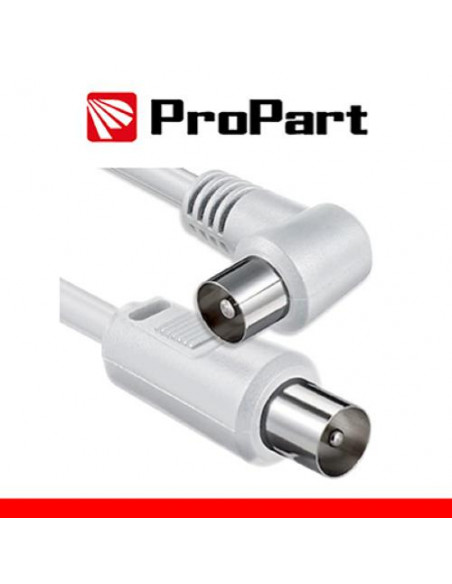 PROPART CAVO ANTENNA TV IEC 2M SP DR. -SP 90Â° BIANCO