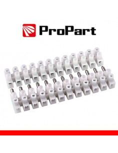 PROPART MORSETTIERA BIANCA 24 POLI 10A -10MM2 MASCHIO-FEMM 380V 10PZ