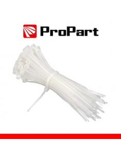 PROPART FASCETTE ELETTRICISTA NYLON 3,6X100MM BIANCO 100PZ