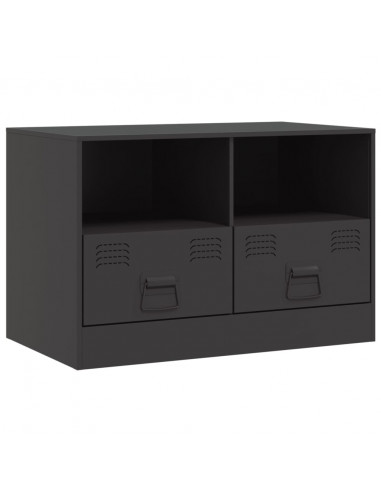 Mobili TV 2 pz Neri 67x39x44 cm in Acciaio