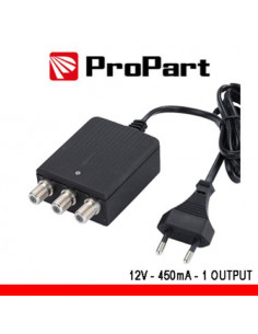 PROPART ALIMENTATORE PER AMPLIFICATORI D'ANTENNATV 12V 450MA 2USCITE