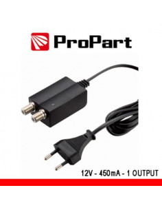 PROPART ALIMENTATORE PER AMPLIFICATORI D'ANTENNATV 12V 450MA 1USCITA