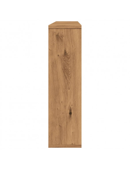 Mobile a Specchio LED Rovere Artigianale 76x15x55cm Multistrato