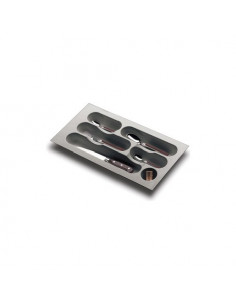 Porta posate Gollinucci 6738MT DESIGN Per cassetti 30 cm  Grigio opaco