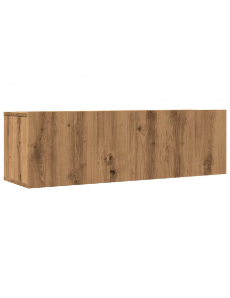 Mobili TV a Parete 2pz Rovere Artigianale 100x30x30 cm