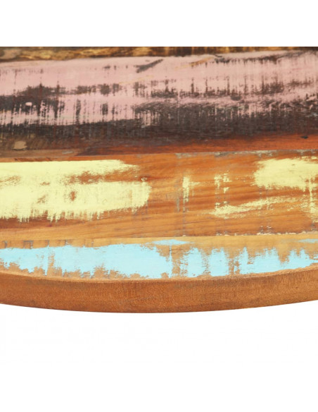 Piano del Tavolo Rotondo 50 cm 25-27 mm in Massello di Recupero