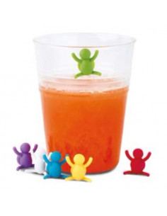 Set segna bicchieri Ghidini Cipriano 0311 Con Ventosa Colori assortiti