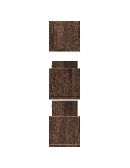 Mensole a Parete 3pz Rovere Marrone 80x18x18 cm in Truciolato
