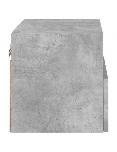 Mobile TV a Parete Grigio Cemento 40x30x30 cm Legno Multistrato