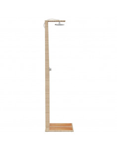 Doccia da Esterno Beige 50x55x224 cm Polyrattan e Legno Acacia