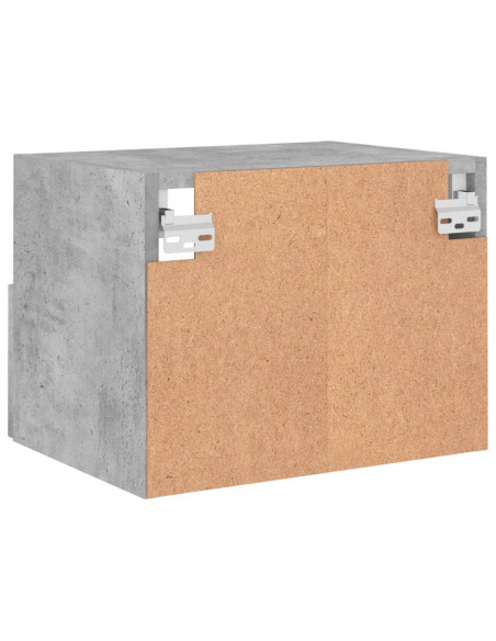 Mobile TV a Parete Grigio Cemento 40x30x30 cm Legno Multistrato