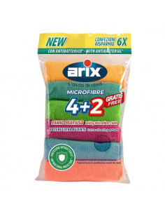 Panno microfibra Arix 28609 Multiuso 4+2 Colori assortiti