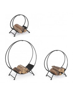 Porta legna Yes Everyday 0782424 Set 3 Pezzi Nero