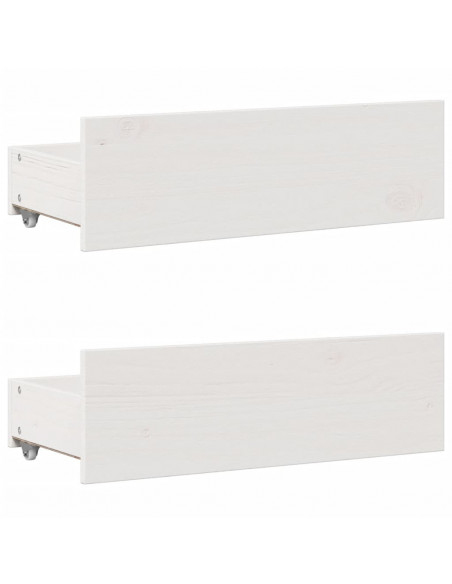 Giroletto senza Materasso con Cassetti Bianco 180x200 cm Pino