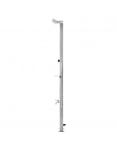 Doccia da Giardino con Base Grigia 225 cm in Acciaio Inox 2