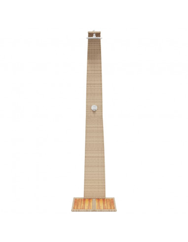 Doccia da Esterno Beige 55x60x224 cm Polyrattan e Legno Acacia