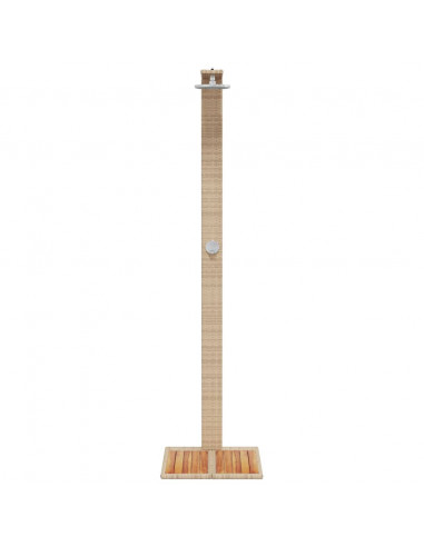 Doccia da Esterno Beige 50x55x224 cm Polyrattan e Legno Acacia