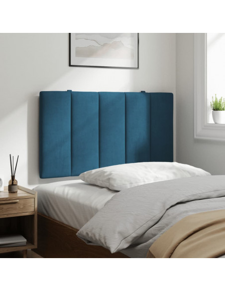 Cuscino Testiera Blu 90 cm in Velluto