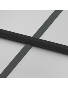 Porta Interni Sottile Nera 102,5x201,5Vetro Temperato Alluminio