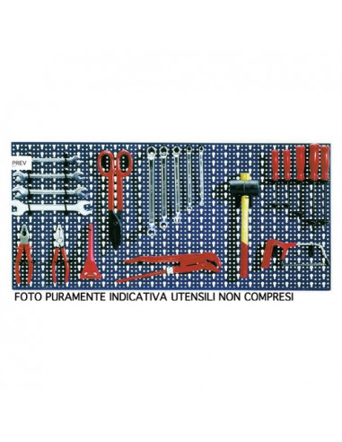 Pannello porta attrezzi Bizzotto Scaffalature 03189 054A Blu ral 5010