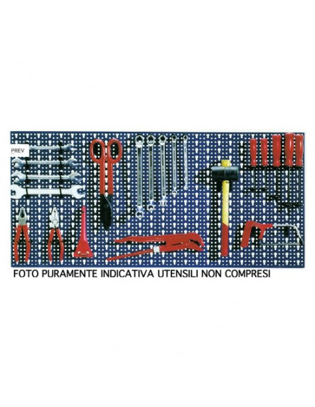 Pannello porta attrezzi Bizzotto Scaffalature 03189 054A Blu ral 5010