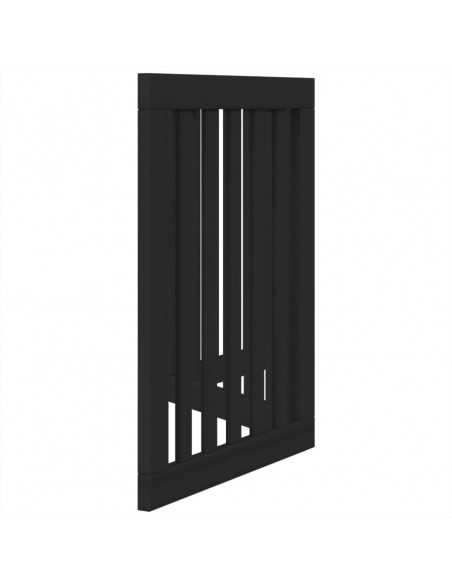 Cancello per Cani Pieghevole 3 Pannelli Nero 150cm Legno Pioppo