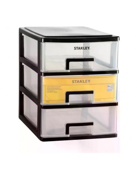 Porta minuteria Stanley STST40710 1 ESSENTIAL 3 Cassetti S Nero e Tras