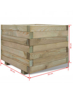 Letto Rialzato 50x50x40 cm Quadrato in Legno