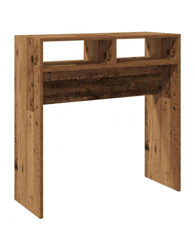 Tavolino Consolle Legno Antico 78x30x80 cm in Truciolato