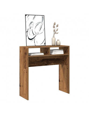 Tavolino Consolle Legno Antico 78x30x80 cm in Truciolato