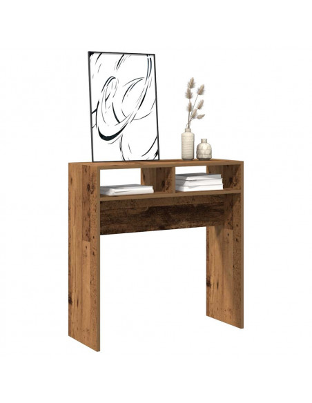 Tavolino Consolle Legno Antico 78x30x80 cm in Truciolato