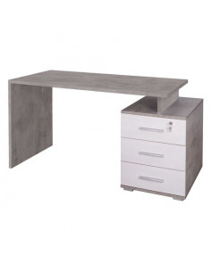 Scrivania Sarmog ADB625CEOSDK DOUBLE Db625k Cemento e Ossido bianco