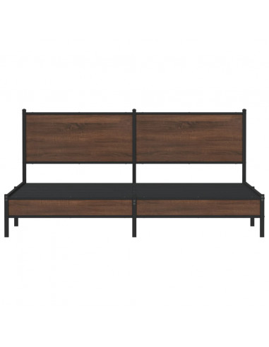 Giroletto senza Materaso in Metallo Rovere Marrone 183x213 cm