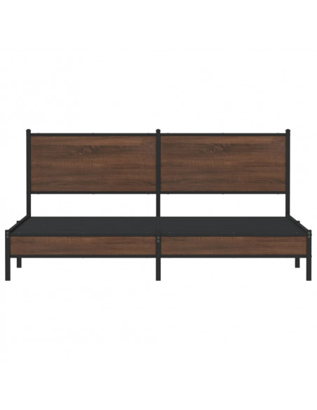 Giroletto senza Materaso in Metallo Rovere Marrone 183x213 cm