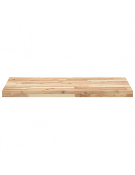 Piano Tavolo Rettangolare 120x50x4cm Legno Massello di Acacia