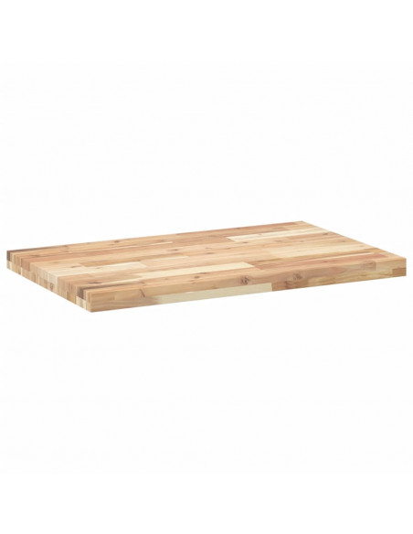 Piano Tavolo Rettangolare 120x50x4cm Legno Massello di Acacia