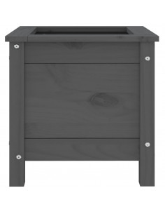 Fioriera da Giardino Grigia 40x40x39 cm Legno Massello di Pino