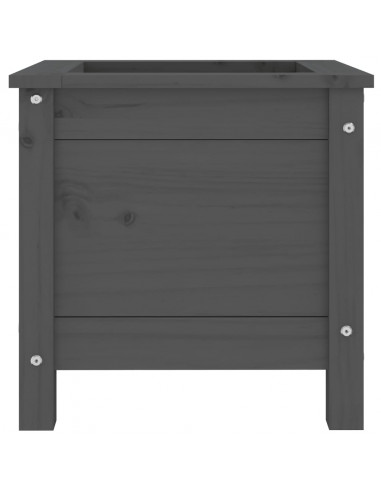 Fioriera da Giardino Grigia 40x40x39 cm Legno Massello di Pino