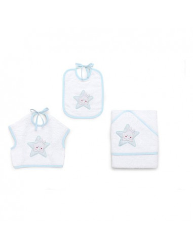 Set bavaglini Italbaby 15 5020 202 STAR Azzurro