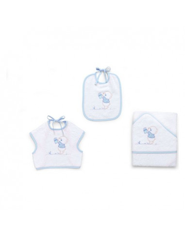 Set bavaglini Italbaby 15 5020 102 BEAR Azzurro