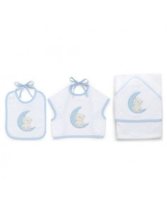 Set bavaglini Italbaby 15 5020 402 MOON Azzurro