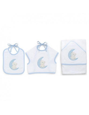 Set bavaglini Italbaby 15 5020 402 MOON Azzurro
