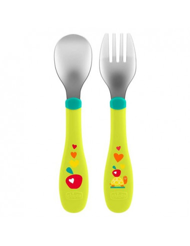 Set posate infanzia Chicco 00016102300000 Verde