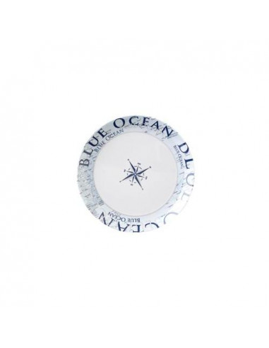 Piatto Brunner 0830025N C8C GLAMOUR Piano Bianco e Blu
