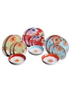 Servizio piatti Amicasa Art.38 FLOWERS