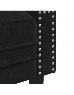 Set Divani Chesterfield 2pz con Cuscini Nero Velluto