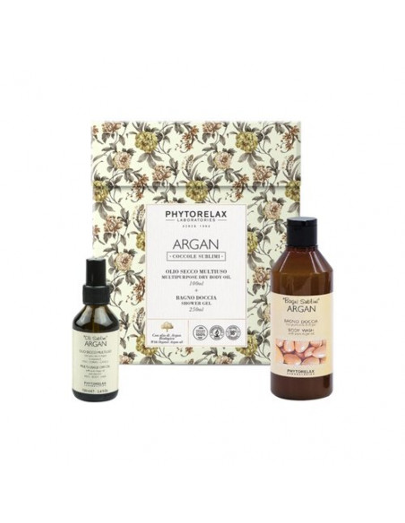 Set bagno Phytorelax Coccole sublimi argan beauty box - 250 ml + 100 m