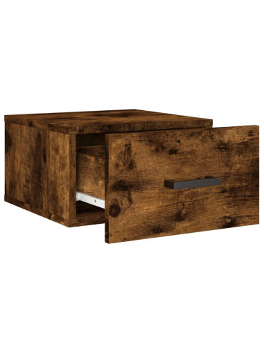 Comodini a Muro 2 pz Rovere Fumo 35x35x20 cm